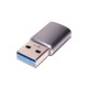 Переходник PALMEXX USB-C(f) - USB3.0(m) / серый